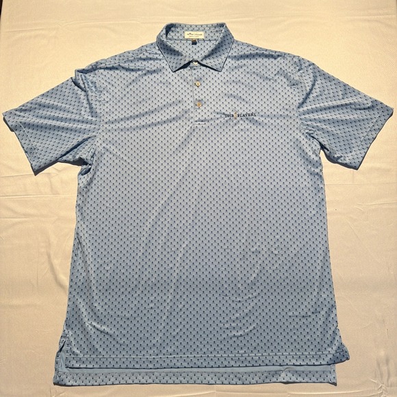 Peter Millar Other - Peter Millar Summer Comfort All Over Skull Print Performance Polo Men Large Blue